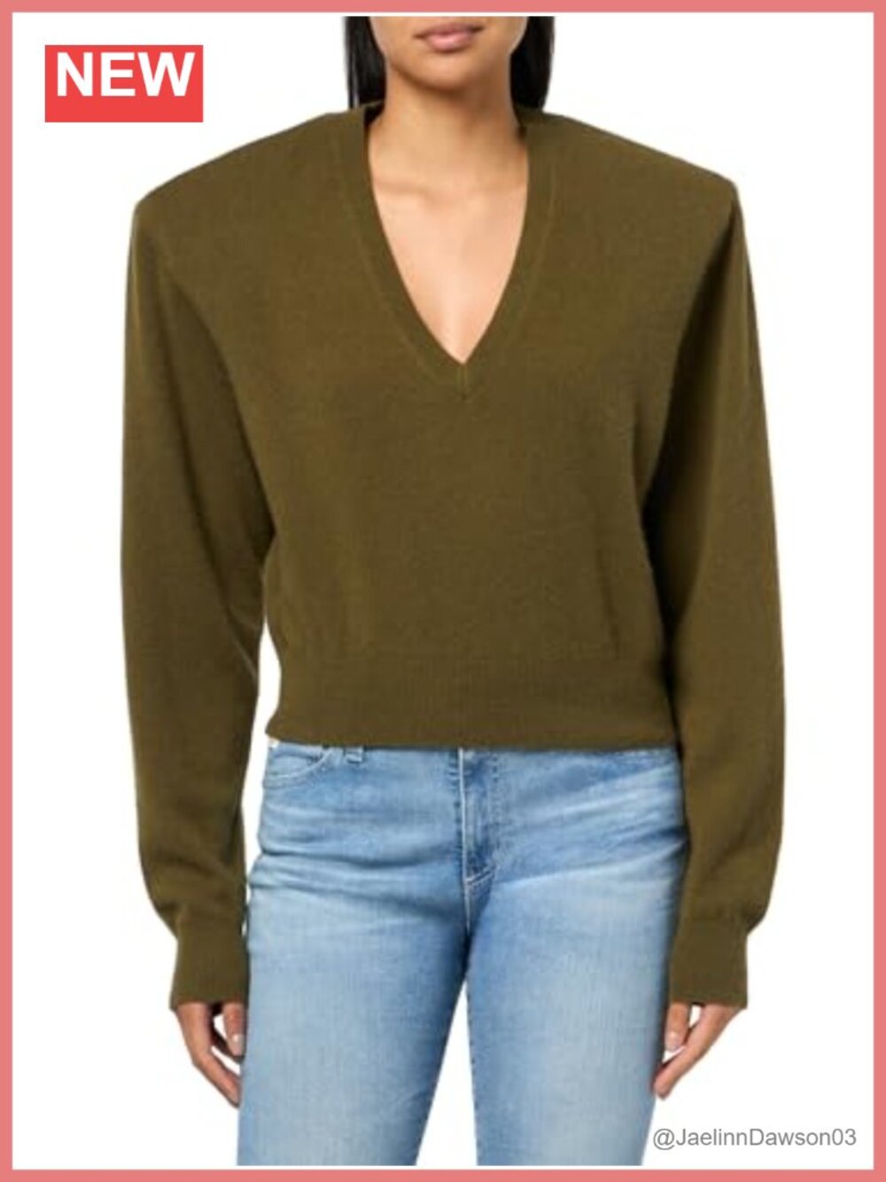 Ronny Kobo Women's Landen Sweater Relaxed Fit Cashmere Pullover V-Neck Long